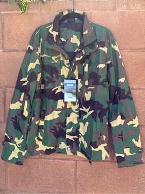 HBCali Green & Brown Camo Utility Jacket